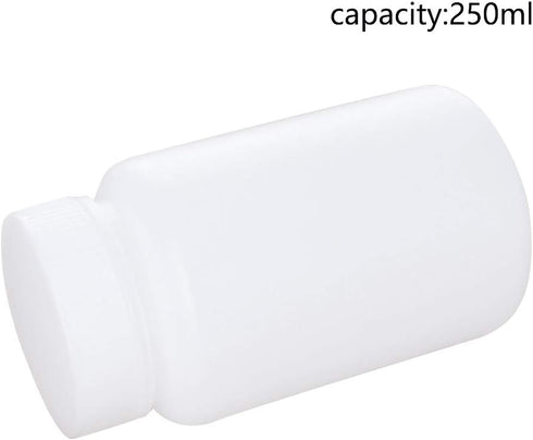 Othmro 2pcs 250ml/8.45oz Plastic Wide Mouth Laboratory Reagent Bottles, Chemical Sealing Liquid Storage Containers,