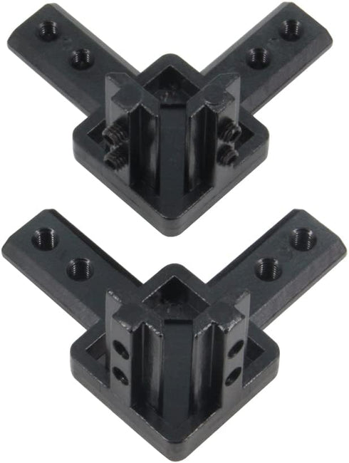 Zeberoxyz 4PCS Black 4040 Series 3-Way End Corner Bracket with M6 Screws for 8mm Slot T-Shape Aluminum Extrusion Profile