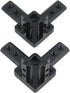 Zeberoxyz 4PCS Black 4040 Series 3-Way End Corner Bracket with M6 Screws for 8mm Slot T-Shape Aluminum Extrusion Profile