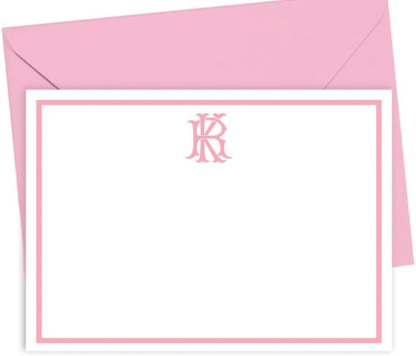 Designing Moments Monogram Stationery, Personalized Monogrammed Note Cards, Flat Cards, Thank You Notes, Custom
