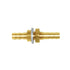 Joywayus Thru-Bulk Head Hex Union Brass Fitting, 3/8" Hose Barb Bulkhead Fitting with Flat Washer Gasket