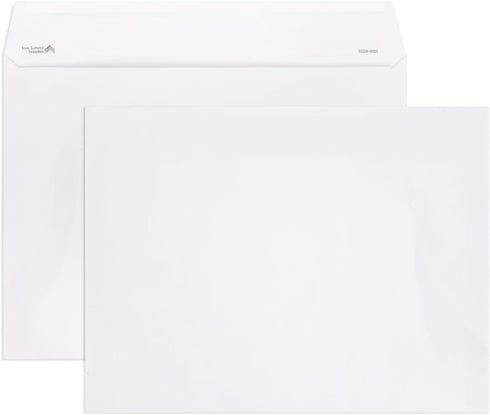Blue Summit Supplies 100 9” x 12” Booklet Envelopes, White Wove 28lb, Windowless, 100 Pack