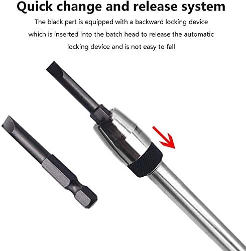 12 inch Quick Release Screwdriver Drill Bit Holder Extension Bar, 1/4" Hex Shank Socket
