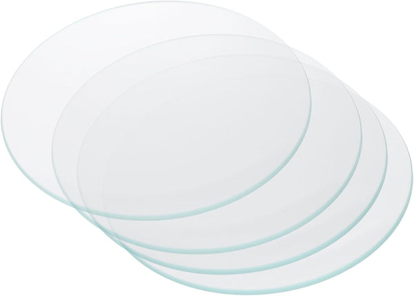 PATIKIL 4Pack 90mm/3.5" Diameter Watch Glass High Transparent Smooth Edges for Beakers & Flasks