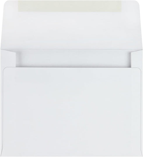 Quality Park A2 Invitation Envelopes, 4-3/8" x 5-3/4", 24 lb. White Wove, 100/Box, Gummed Closure