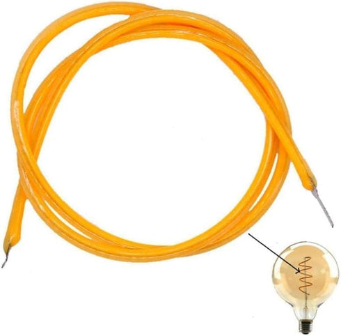 1Pc Red 130mm Edison Bulb 3v Cob LED Filament, Flexible Lamp Parts Warm Light Accessories for Light Bulbs