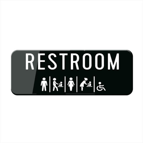 XZPWEL Acrylic Sign For Wallall Gender Restroom Sign With Man Changing Table Icon