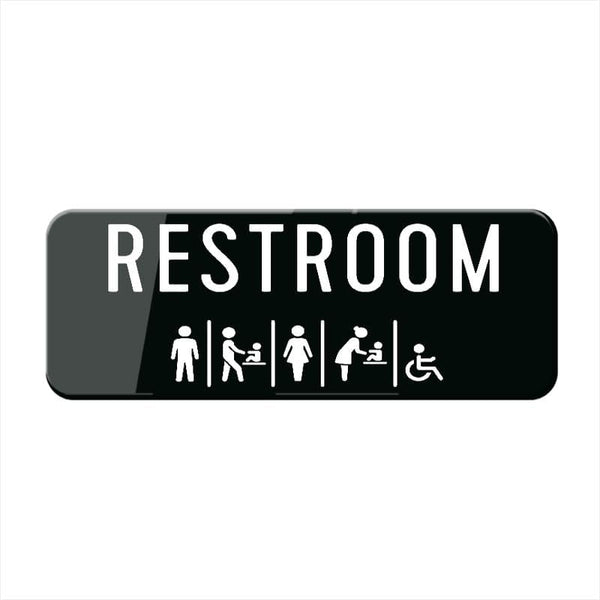 XZPWEL Acrylic Sign For Wallall Gender Restroom Sign With Man Changing Table Icon