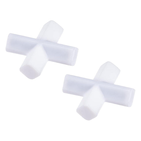MECCANIXITY Magnetic Stirrer Mixer Stir Bar, 30mm(1.18") Cross Shape Coating Magnet, White, 2 Pcs
