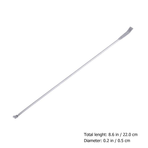 Hemobllo Stainless Steel Micro Lab Sampling Scoop Experiment Spoons Micro Medicine Spoons Reagent Laboratory Sampling Spoon Set 6PCS