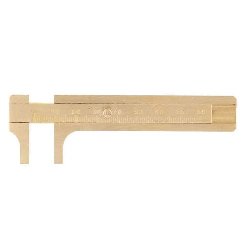 Measuring Tool, Portable Solid Copper Vernier Caliper, 0-80mm Caliper Ruler for Archaeology