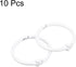 uxcell Loose-Leaf Binder Rings - 45mm/1.8" Metal Book Ring Key Holder for Home, Office Supplies, White, 10 Pack
