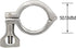 10 Pack 1.5 Inch 304 QiiMii Single Pin Heavy Duty Tri Clamp, Ferrule TC, Food Grade Stainless Steel Sanitary Fitting