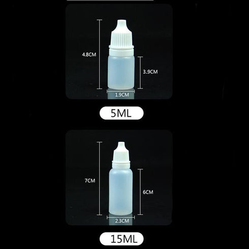 10PCS Plastic Squeezable Dropper Bottles Empty White Clear Dropping Eye Liquid Bottle with Cap Drop Bottles Refillable Squeeze Bottle Dropper Sample 5ML/15ML (5ML) by SHUILING