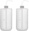 StonyLab 2-Pack Chemical Wash Bottle, 1000 ml Plastic Safety Lab Squeeze Wash Bottle with Narrow Mouth