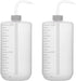StonyLab 2-Pack Chemical Wash Bottle, 1000 ml Plastic Safety Lab Squeeze Wash Bottle with Narrow Mouth