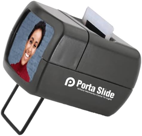 PS-E2 Illuminated Battery-Operated Hand Held Slide Viewer for 2X2 & 35mm Photos & Film, Made in Europe