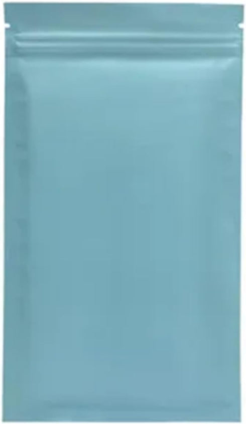 IRTGFHJE Flat Lock Bags 100PCS Matte Flat Aluminum Foil Ziplock Packaging Bag DIY