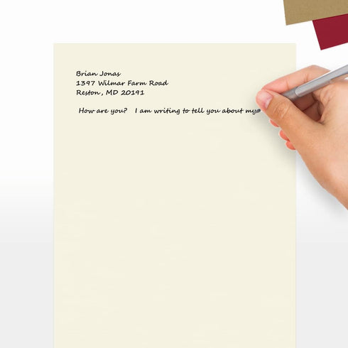 LUXPaper 8.5" x 11" Classic Crest Paper | Letter Size | 24lb. Text | Natural White | 50 Qty