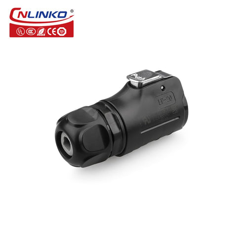 CNLINKO LP20 2 Pin Waterproof Connectors, IP68 Circular Fast Locking Plug, 2-12 Pin Power Connector