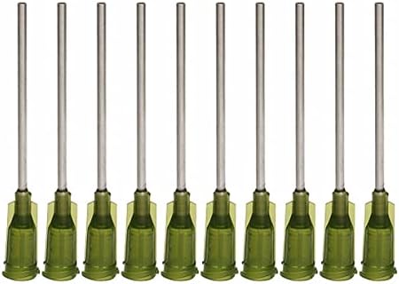 Industrial Dispensing Needles with Luer Lock 14 Ga x 1 Inch Length, Blunt Tip, Pack of 10