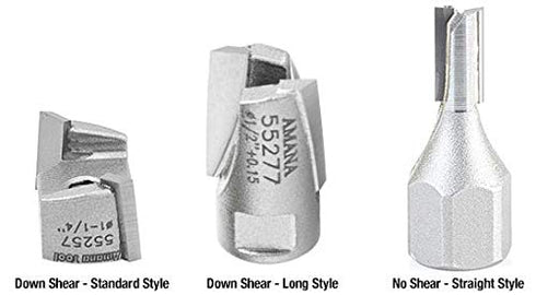 Amana Tool (55256) Carbide Tipped Mortising Screw Down Shear Cutter - 1-1/8 Dia x 11/16"