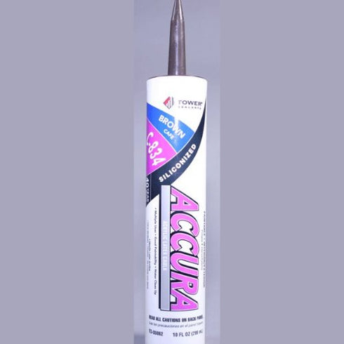 Accura Siliconized Acrylic Latex Caulk, 10.0 fl oz, Brown