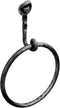 Hand Forged Knot Metal Towel Ring, Wrought Iron Handmade Wall Mounted Holder, Black Antique Finish
