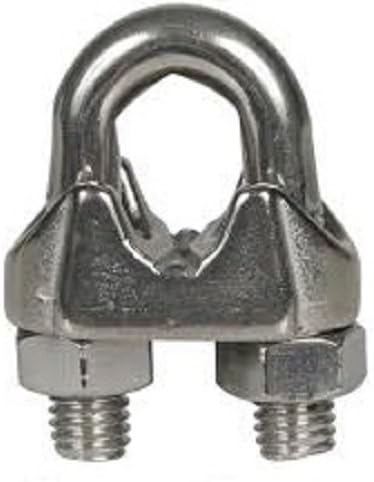 Excursions 1/8' U-Bolts Galvanized Wire Rope Clamps - 10 Pack