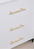 PIYYQNY 2 Pack 96mm/3.8in) Drawer Pulls Knobs for Dresser Drawers Gold Solid Brass Drawer Handle Kitchen Cabinet Handle