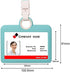 Badge Holder Silicone Horizontal ID Badge Card Holder with Lanyard Neck Strap for Business Card Offices Supplies