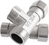 Beduan Stainless Steel 1/2" G 3 Way Diverter, Movable Cap Flexible Tee Connector for Bidet, Sprayer, Shower Arm