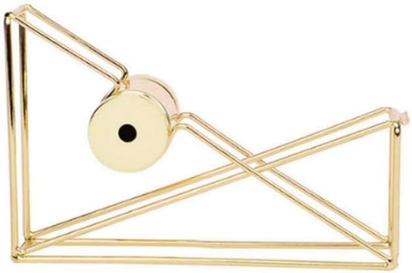 Tape Dispenser Desktop Metal Wire Holder Cutter Stand for Home Office School Stationery Gold