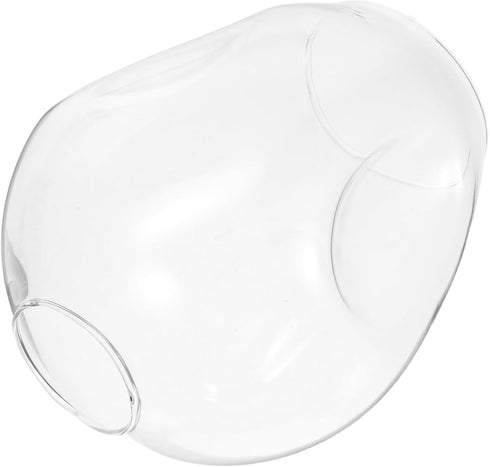 SEWACC Transparent Glass Lampshade Cover European Style for Bedroom Wall Floor Lamps Chandelier Compatible with Fitter