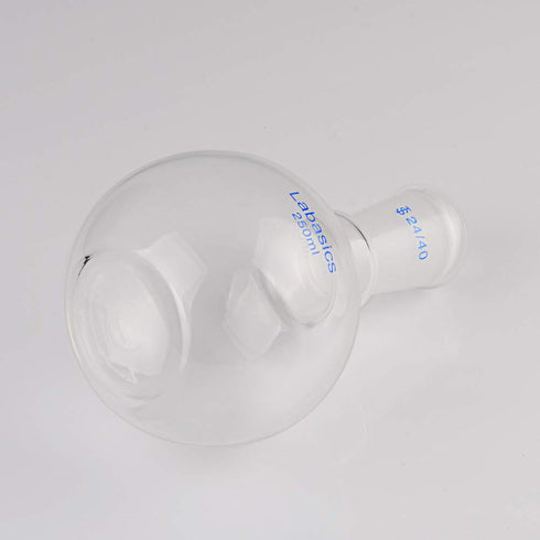 Glass 250ml Single Neck Boiling Flask with 24/40 Standard Taper Outer Joint, 250ml Flat Bottom