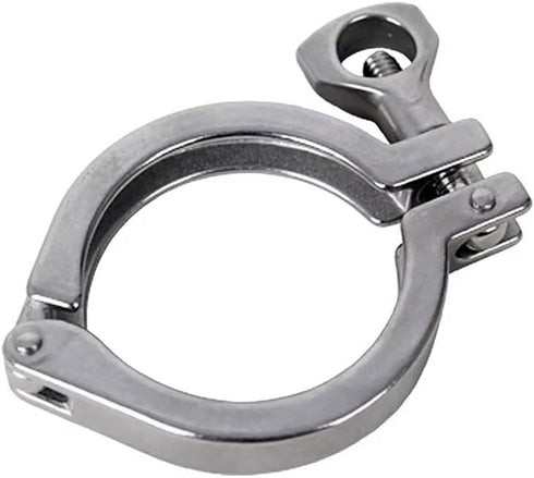 mengjiangli Tri Clover Clamp 50.5/64mm 304 Sanitary Pipe Clamp with Gasket for Home