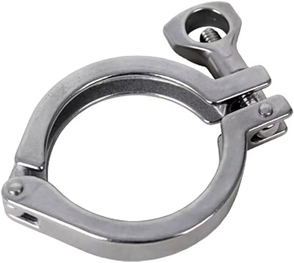 mengjiangli Tri Clover Clamp 50.5/64mm 304 Sanitary Pipe Clamp with Gasket for Home