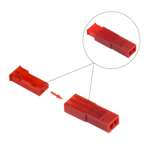 XINGYHENG 360Pcs 2-Pin Female & Male Red Plug Housing Crimp Terminal Connector Kit Compatible with JST SYP