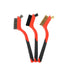 v cool livat 3 Pcs Soft Grip Wire Brush Set Brass/Stainless Steel/Nylon Stripper Brushes for