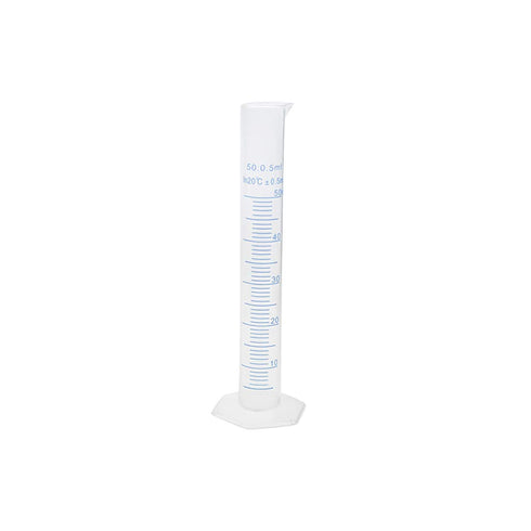 Geesatis 10 Pcs Plastic Measuring Cylinders, 50 ml Lab Test Graduated Measuring Cylinder