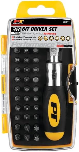 Performance Tool 20151 38-Piece Ratcheting Driver Set With Clear View Storage Case by Performance Tool