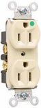 Legrand Pass & Seymour 8200HI 15 Amp Hospital Grade Heavy Duty Duplex Receptacle Outlet, Ivory (1 Count)