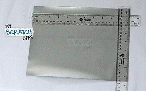 My Scratch Offs Silver Scratch Off Sticker Labels, 8.5 x 11 Inch, 5 Pack