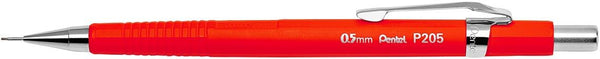 Pentel P205-F Pencil, Red Barrel