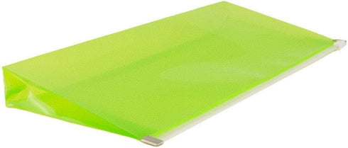 JAM PAPER Plastic Envelopes with Zip Closure, #10 Booklet Wallet, Lime Green, 5 x 10, 3/pack