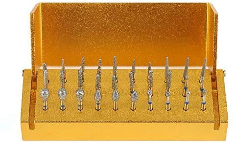 High Speed Diamond Bur Set with Aluminium Alloy Shelf