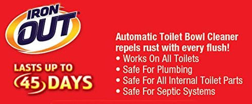 Iron OUT Automatic Toilet Bowl Cleaner, Pack of 1, 6 Tablets, Repel Rust and Hard Water Stains