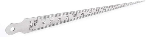 Zetiling 1-15mm Taper, Taper Gage, Stainless Steel Taper Welding Test Miniature Accurate Figures Welding Test