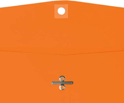 LUXPaper 9 x 12 Open End Envelopes, Clasp, Mandarin Orange, 80lb. Text, 50 Qty