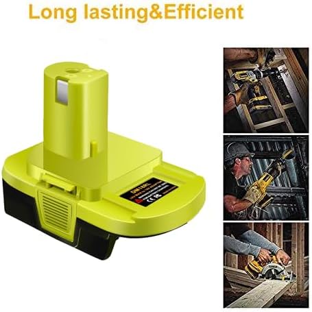 DM18RL Battery Adapter for Dewalt/Milwaukee to Ryobi, Convert Dewalt 20V Lithium Battery to Ryobi 18V Tools with USB